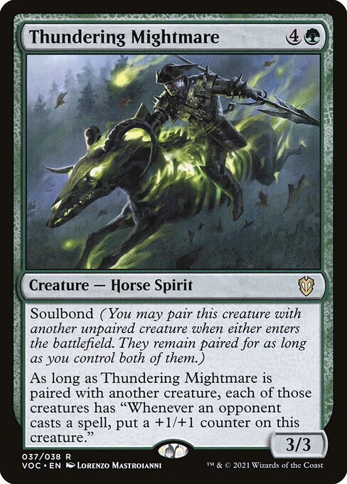 Crimson Vow Commander - 37 - Thundering Mightmare - Rare - G - Non-foil