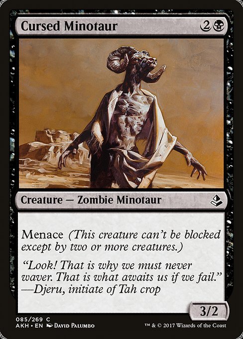 Amonkhet - 85 - Cursed Minotaur - Common - B - Non-foil