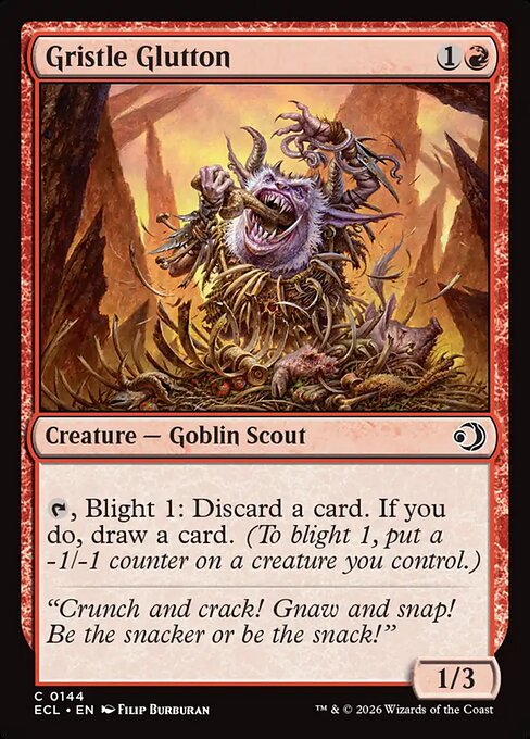 Lorwyn Eclipsed - 144 - Gristle Glutton - Common - R - Non-foil