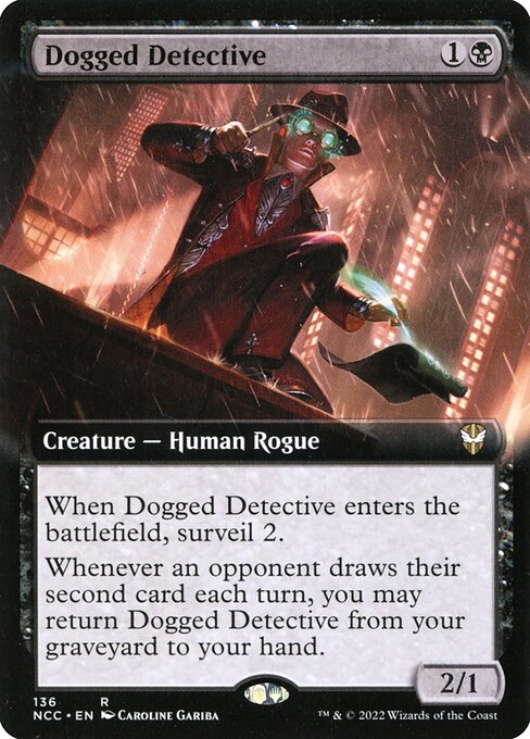 New Capenna Commander - 136 - Dogged Detective - Rare - B - Non-foil