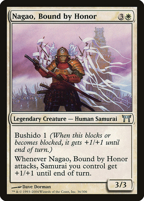 Champions of Kamigawa - 36 - Nagao, Bound by Honor - Uncommon - W - Non-foil