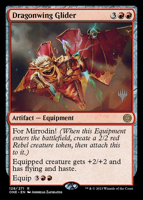 Phyrexia: All Will Be One Promos - 128p - Dragonwing Glider - Rare - R - Foil - Promo