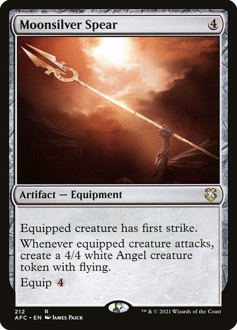 Forgotten Realms Commander - 212 - Moonsilver Spear - Rare - C - Non-foil