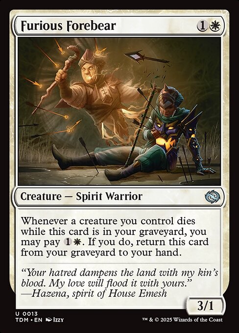 Tarkir: Dragonstorm - 13 - Furious Forebear - Uncommon - W - Non-foil