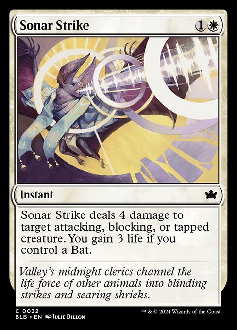 Bloomburrow - 32 - Sonar Strike - Common - W - Foil