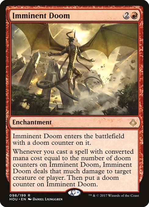 Hour of Devastation - 98 - Imminent Doom - Rare - R - Foil