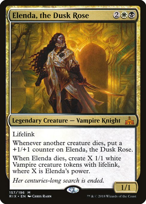 Rivals of Ixalan - 157 - Elenda, the Dusk Rose - Mythic - WB - Non-foil