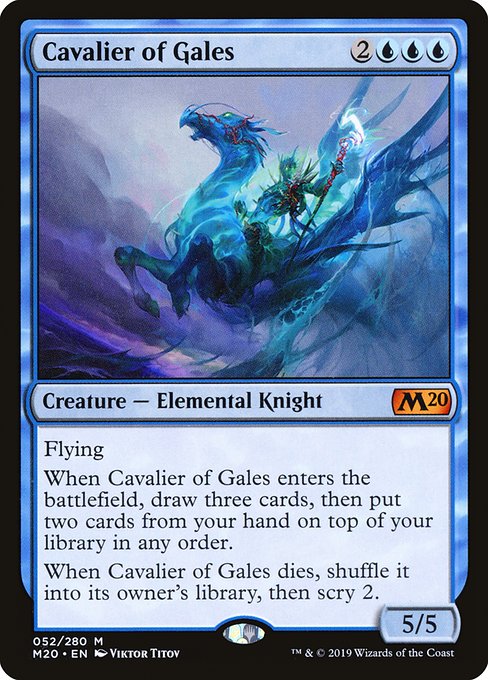 Core Set 2020 - 52 - Cavalier of Gales - Mythic - U - Foil
