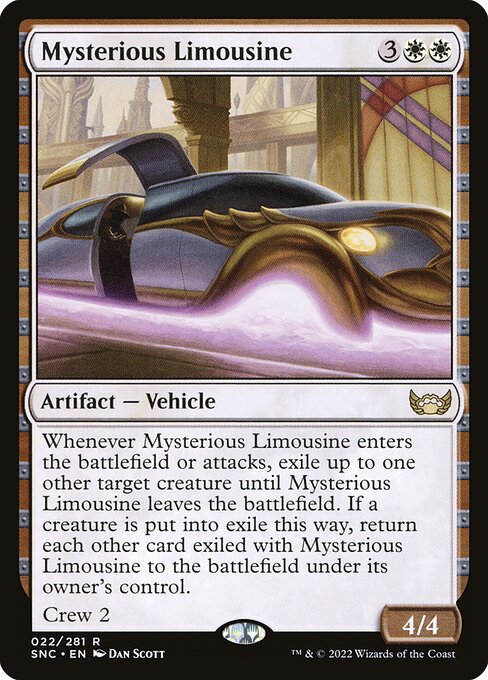 Streets of New Capenna - 22 - Mysterious Limousine - Rare - W - Non-foil