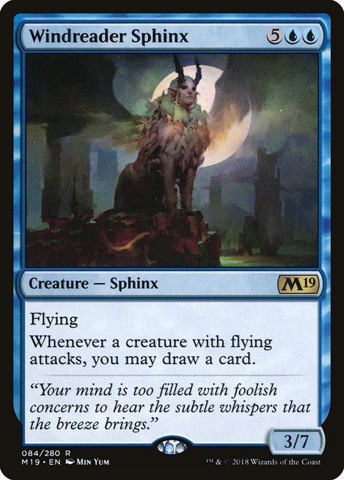 Core Set 2019 - 84 - Windreader Sphinx - Rare - U - Non-foil
