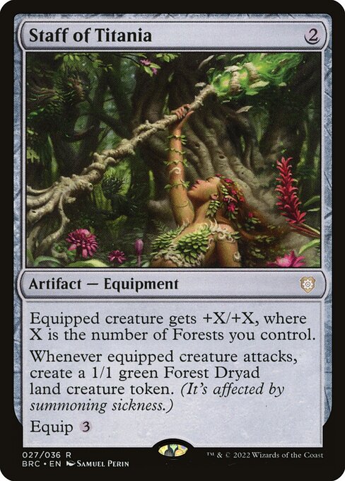 The Brothers' War Commander - 27 - Staff of Titania - Rare - C - Non-foil