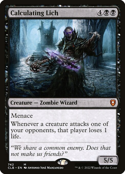 Commander Legends: Battle for Baldur's Gate - 742 - Calculating Lich - Mythic - B - Non-foil