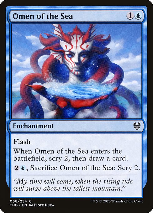 Theros Beyond Death - 58 - Omen of the Sea - Common - U - Foil