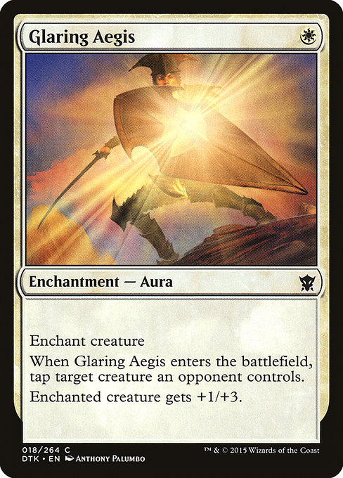 Dragons of Tarkir - 18 - Glaring Aegis - Common - W - Non-foil