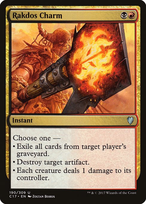 Commander 2017 - 190 - Rakdos Charm - Uncommon - BR - Non-foil