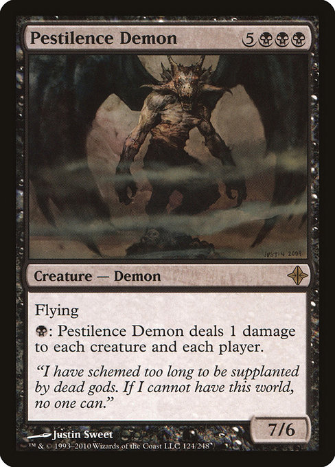 Rise of the Eldrazi - 124 - Pestilence Demon - Rare - B - Non-foil