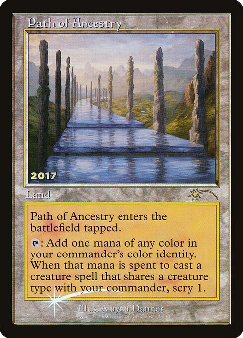 30th Anniversary Play Promos - 25 - Path of Ancestry - Rare - C - Foil - Datestamped Promo