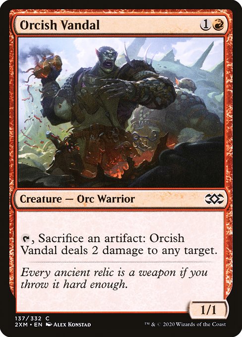 Double Masters - 137 - Orcish Vandal - Common - R - Foil