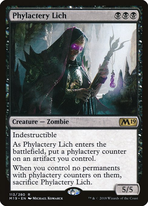 Core Set 2019 - 113 - Phylactery Lich - Rare - B - Non-foil