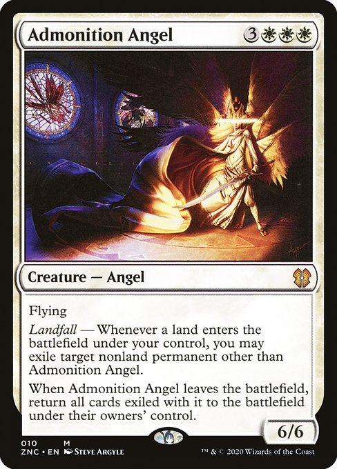 Zendikar Rising Commander - 10 - Admonition Angel - Mythic - W - Non-foil
