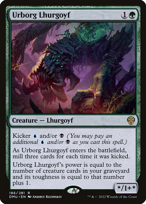 Dominaria United - 186 - Urborg Lhurgoyf - Rare - G - Non-foil