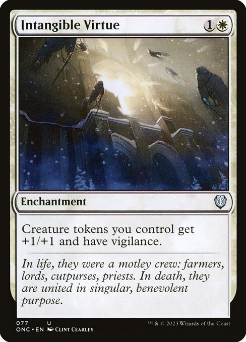 Phyrexia: All Will Be One Commander - 77 - Intangible Virtue - Uncommon - W - Non-foil