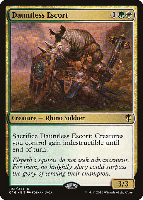 Commander 2016 - 192 - Dauntless Escort - Rare - WG - Non-foil