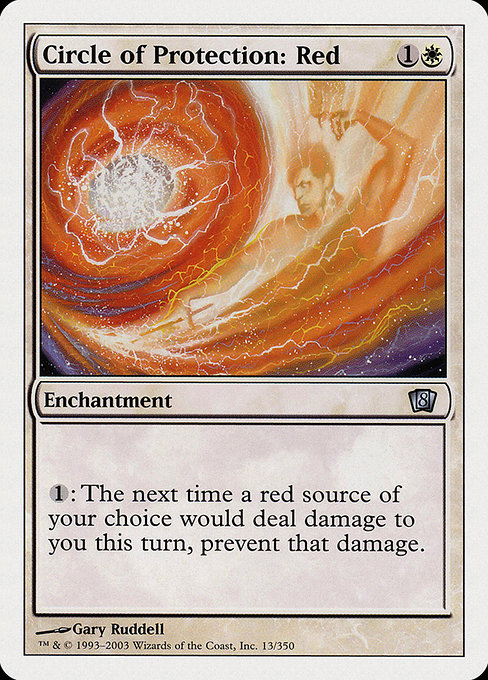 Eighth Edition - 13 - Circle of Protection: Red - Uncommon - W - Non-foil