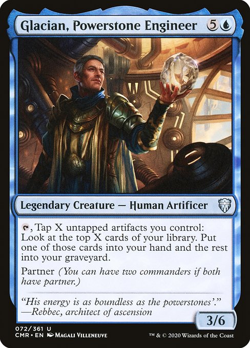 Commander Legends - 72 - Glacian, Powerstone Engineer - Uncommon - U - Non-foil
