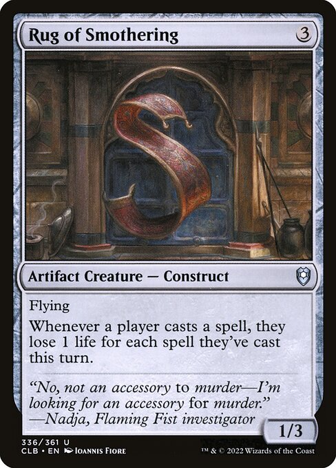 Commander Legends: Battle for Baldur's Gate - 336 - Rug of Smothering - Uncommon - C - Non-foil