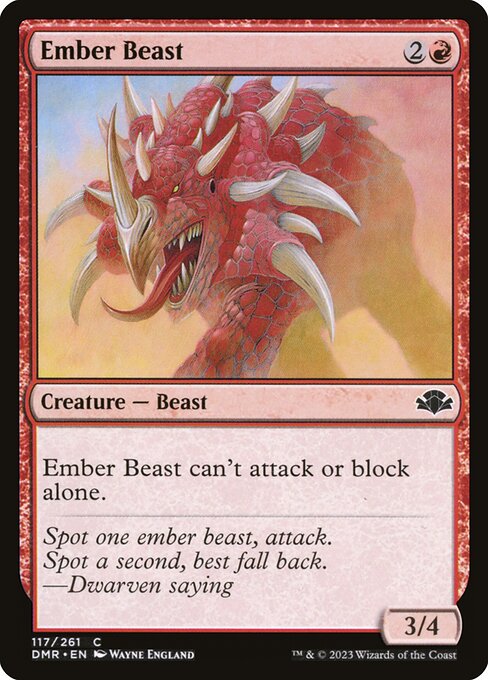 Dominaria Remastered - 117 - Ember Beast - Common - R - Non-foil