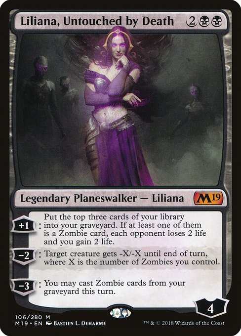 Core Set 2019 - 106 - Liliana, Untouched by Death - Mythic - B - Non-foil