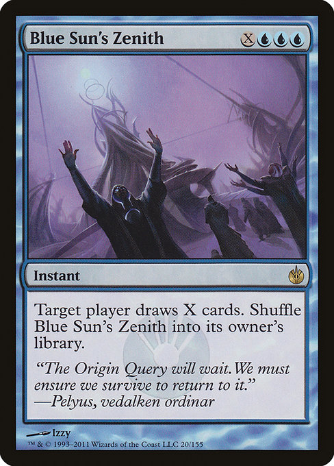 Mirrodin Besieged - 20 - Blue Sun's Zenith - Rare - U - Non-foil