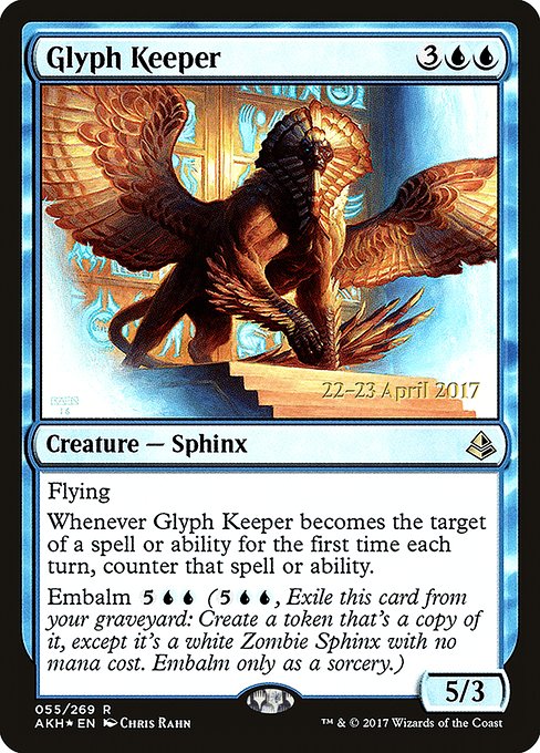 Amonkhet Promos - 55s - Glyph Keeper - Rare - U - Foil - Datestamped Promo
