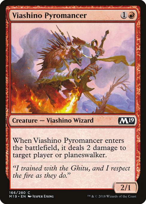 Core Set 2019 - 166 - Viashino Pyromancer - Common - R - Non-foil
