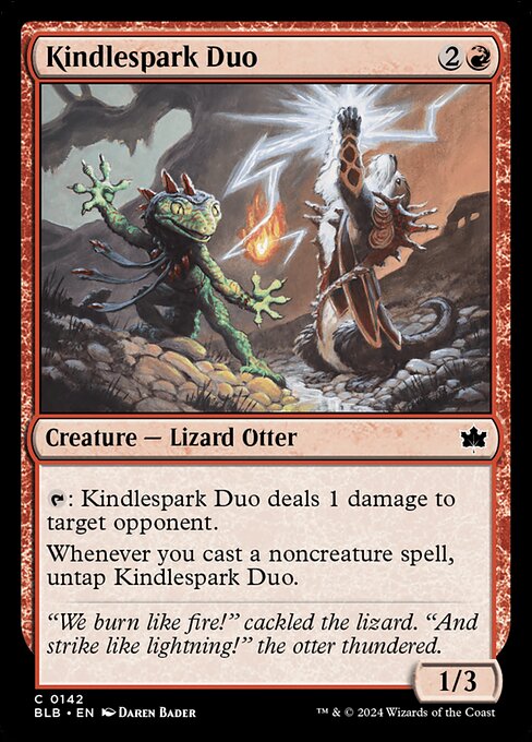 Bloomburrow - 142 - Kindlespark Duo - Common - R - Foil