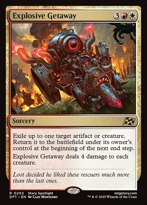 Aetherdrift - 202 - Explosive Getaway - Rare - WR - Non-foil