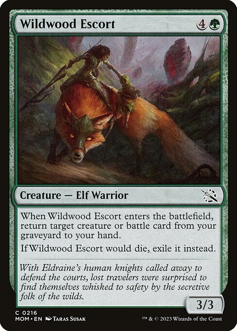 March of the Machine - 216 - Wildwood Escort - Common - G - Foil