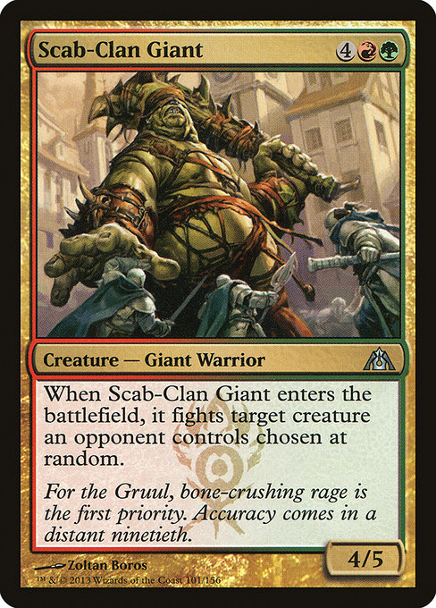 Dragon's Maze - 101 - Scab-Clan Giant - Uncommon - RG - Non-foil