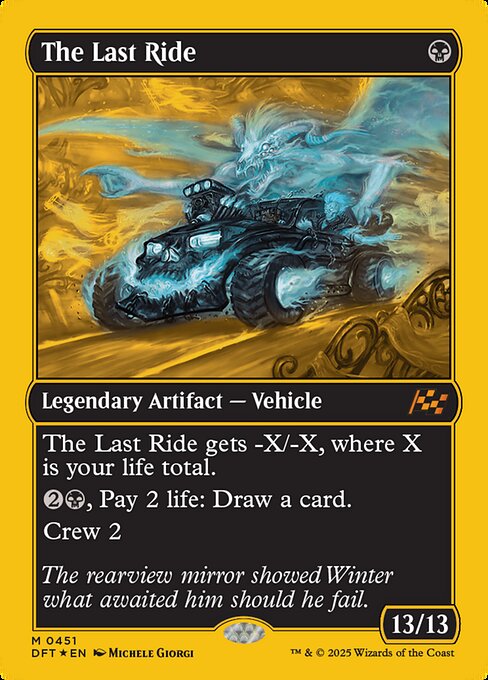 Aetherdrift - 451 - The Last Ride - Mythic - B - Foil