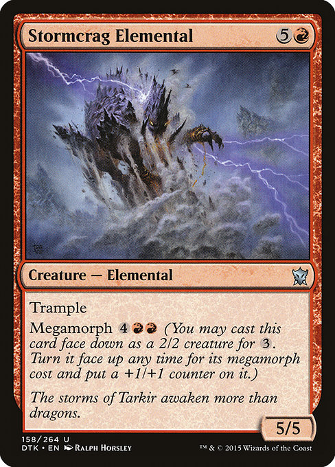 Dragons of Tarkir - 158 - Stormcrag Elemental - Uncommon - R - Non-foil