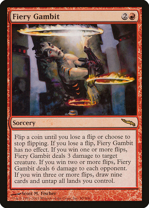 Mirrodin - 90 - Fiery Gambit - Rare - R - Non-foil