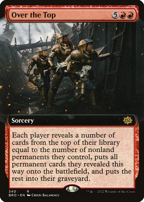 The Brothers' War - 340 - Over the Top - Rare - R - Foil