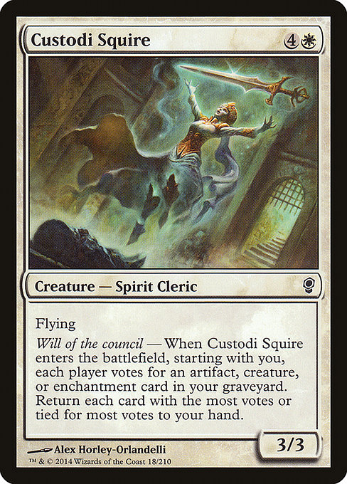 Conspiracy - 18 - Custodi Squire - Common - W - Non-foil