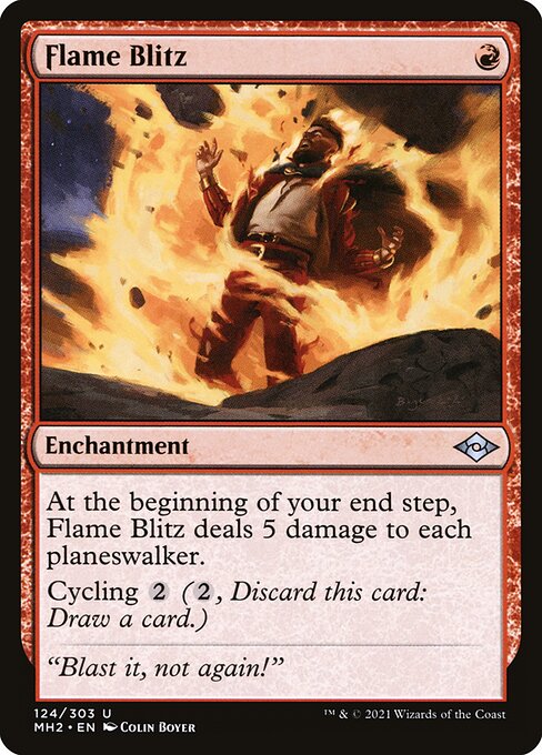 Modern Horizons 2 - 124 - Flame Blitz - Uncommon - R - Non-foil