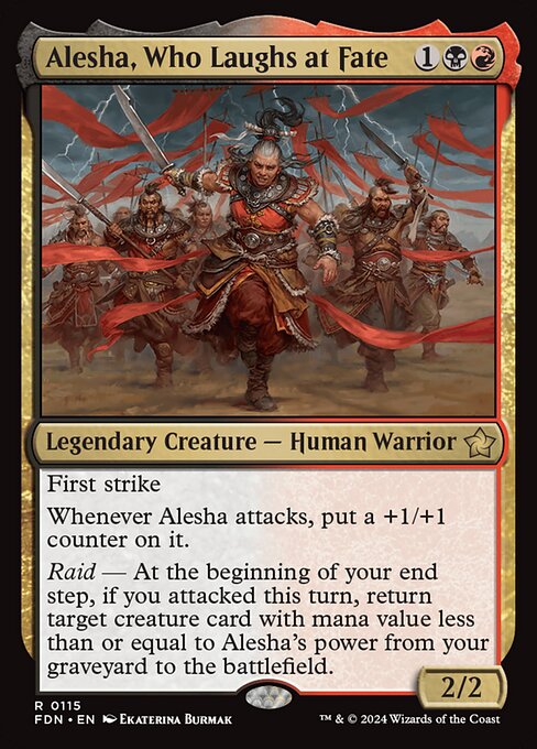 Foundations - 115 - Alesha, Who Laughs at Fate - Rare - BR - Non-foil