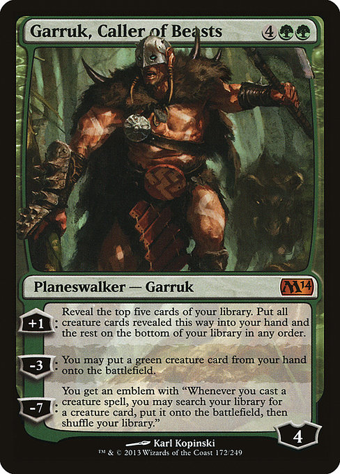 Magic 2014 - 172 - Garruk, Caller of Beasts - Mythic - G - Non-foil