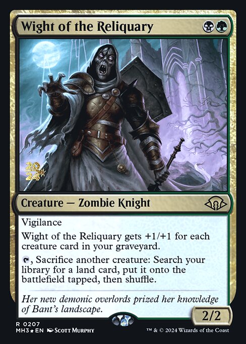 Modern Horizons 3 Promos - 207s - Wight of the Reliquary - Rare - BG - Foil - Datestamped Promo