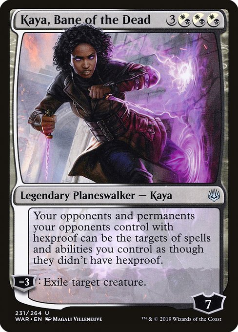War of the Spark - 231 - Kaya, Bane of the Dead - Uncommon - WB - Non-foil