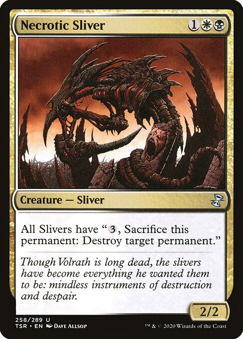 Time Spiral Remastered - 258 - Necrotic Sliver - Uncommon - WB - Non-foil